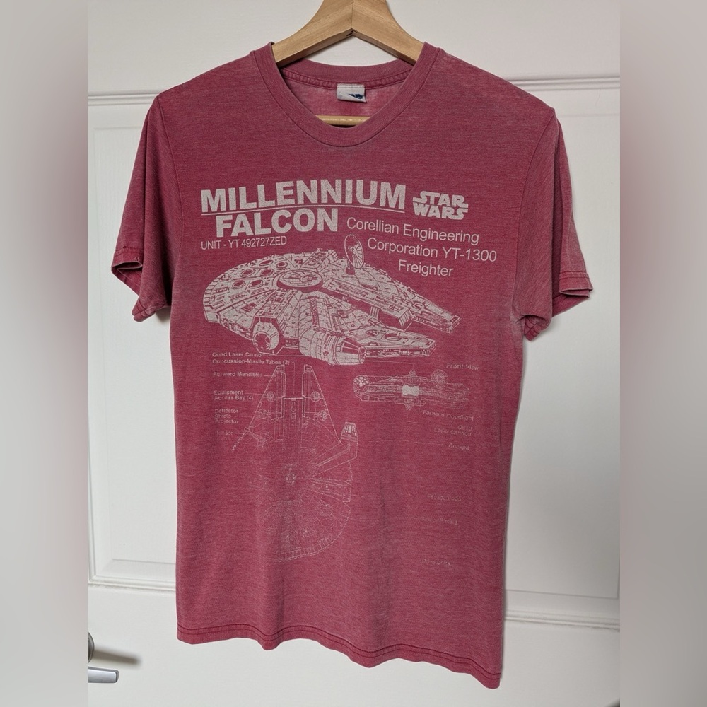 Vintage Star Wars Millennium Falcon T-Shirt Size Small